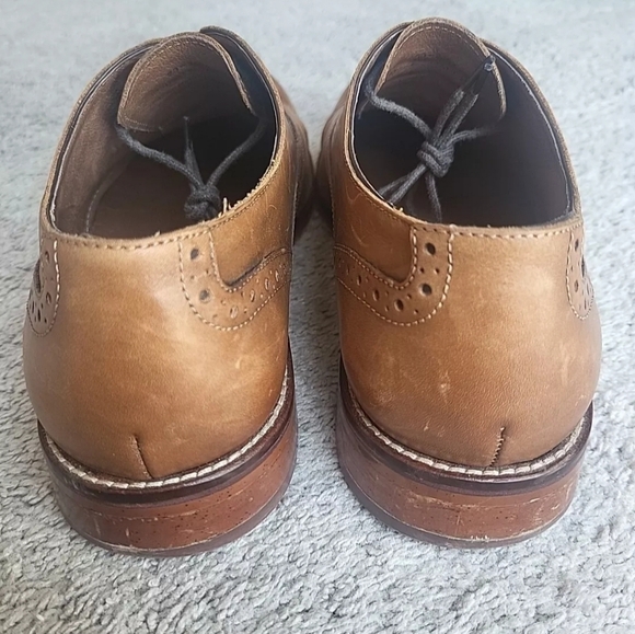 Johnston & Murphy Oxford Shoes Mens 10M Tan Leather Dress Cap Toe Conard 23-8682 - Picture 10 of 14